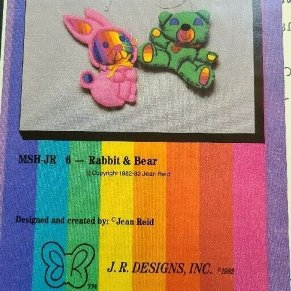 The Rainbow Softie Collection Other - VTG 1983 Rainbow Softie Collection J. Reid Plush Rabbit & Bear Pattern MSH-JR